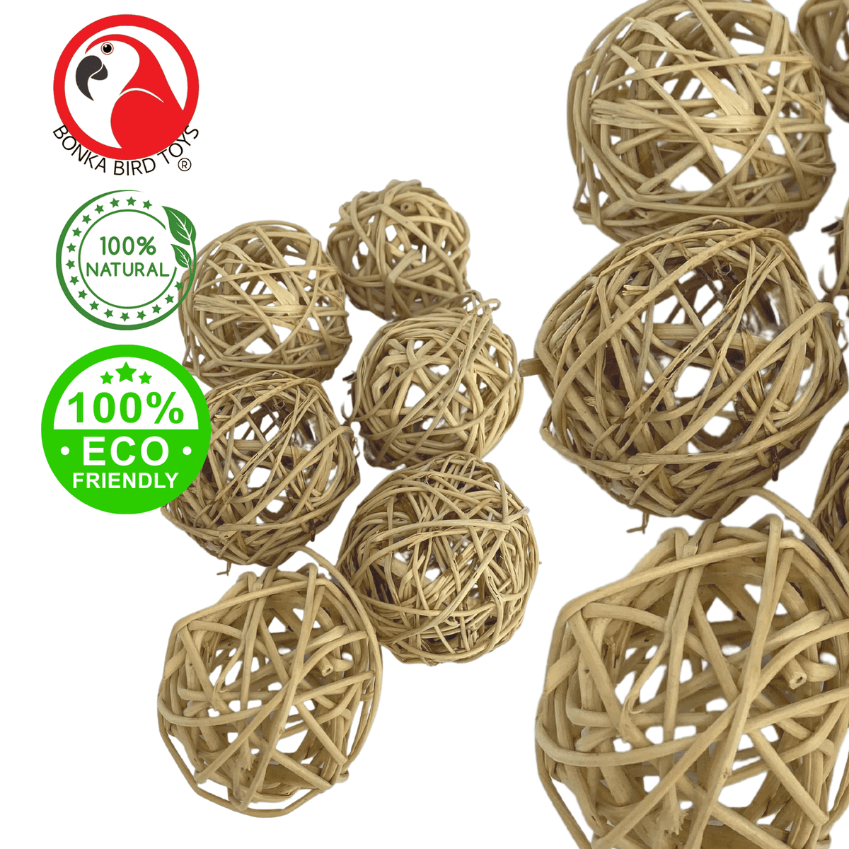 3354 Pk 6 Natural Vine Ball 2 inch