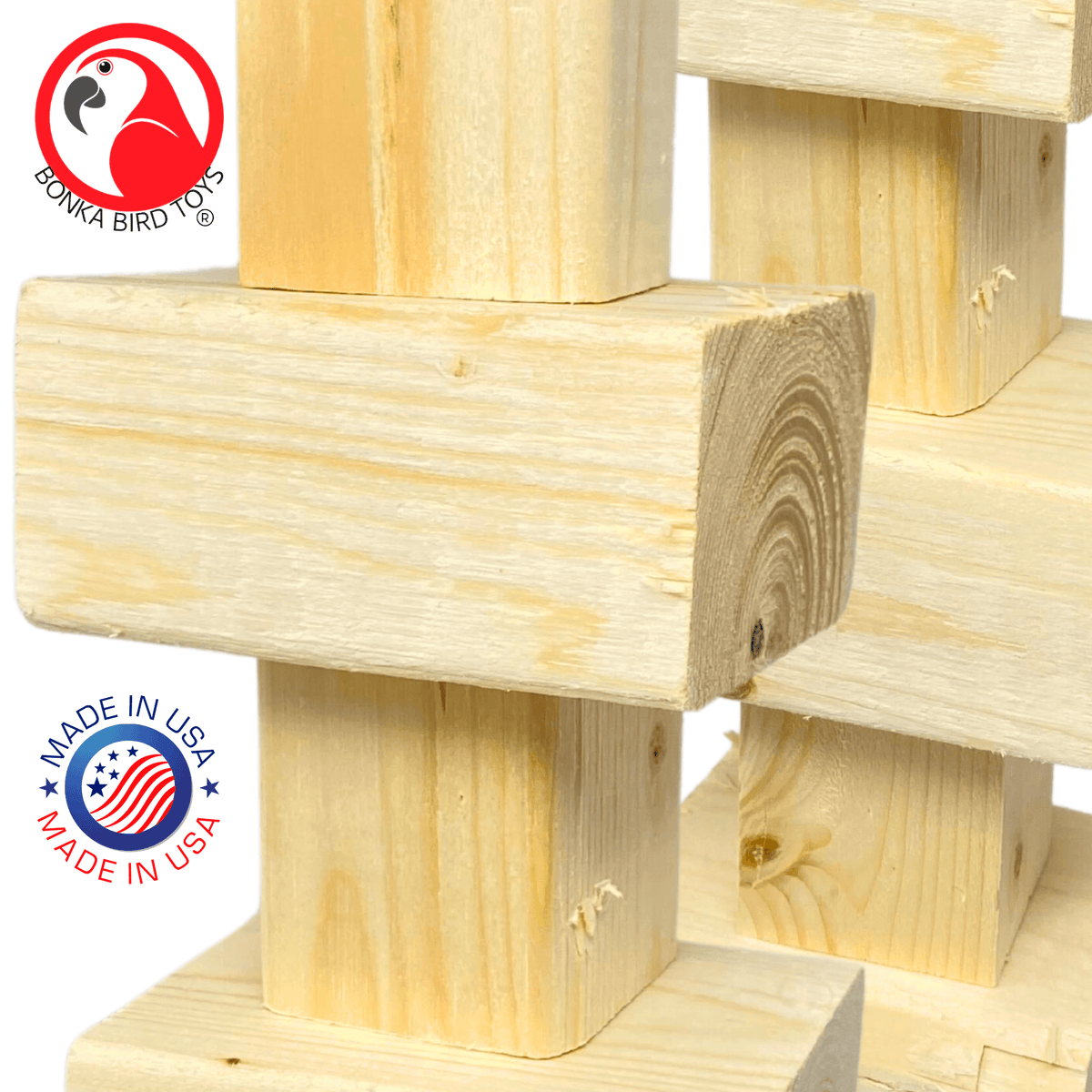 1179 Long Big Bites Natural Wood Tower