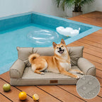 Luxe Faux Leather Foldable Orthopedic Large Dog Bed - CoreLounge