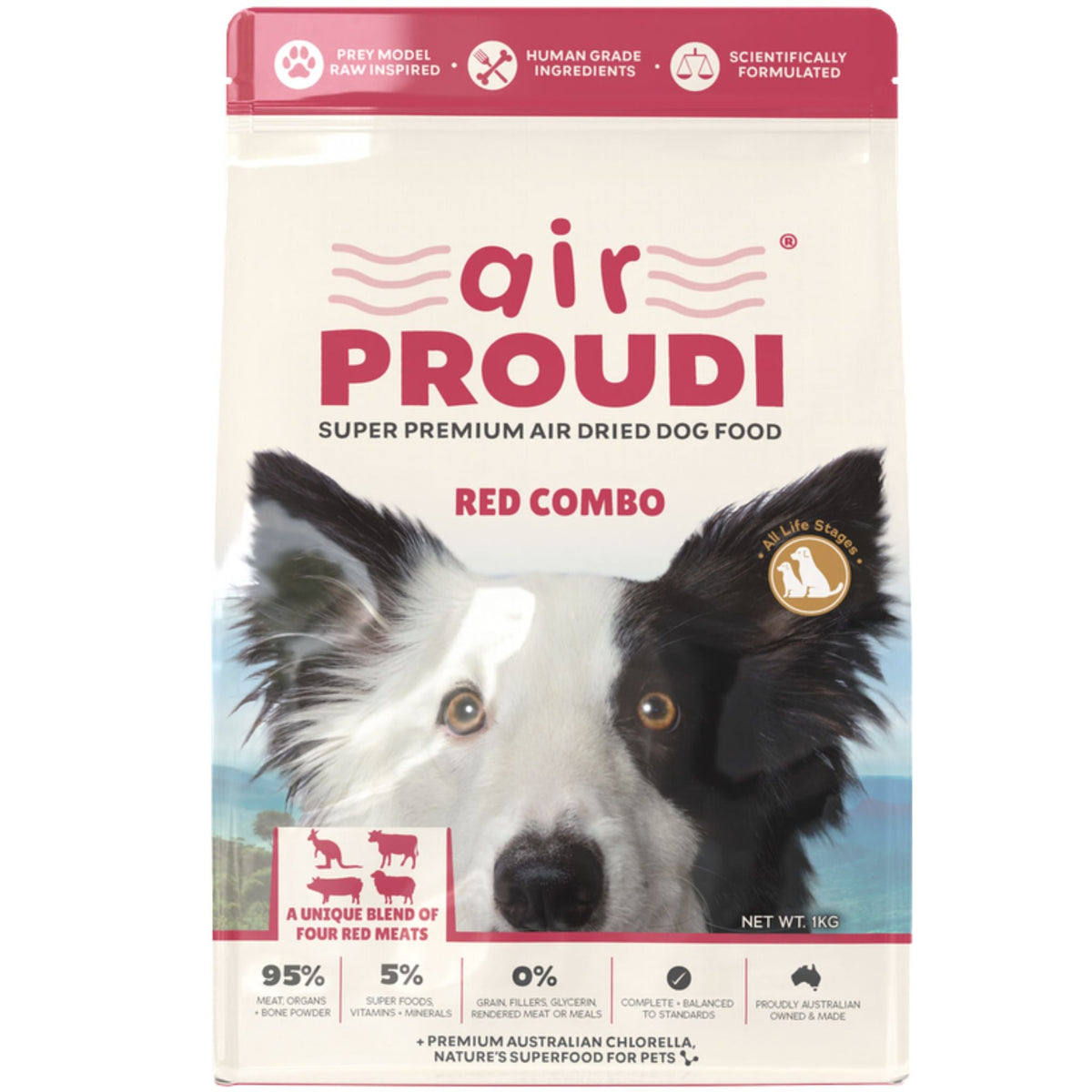 Air Proudi Premium Air Dried Dog Food Red Combo