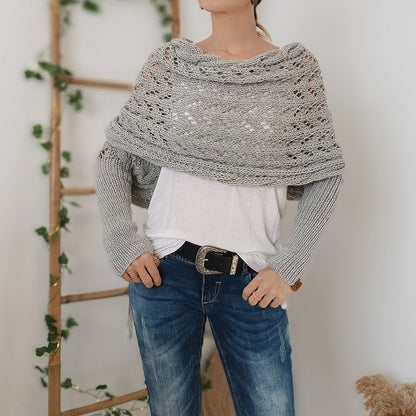 🔥Buy 2 Free Shipping✈️Women’s Knitted Cut-Out Shawl Poncho Wrap
