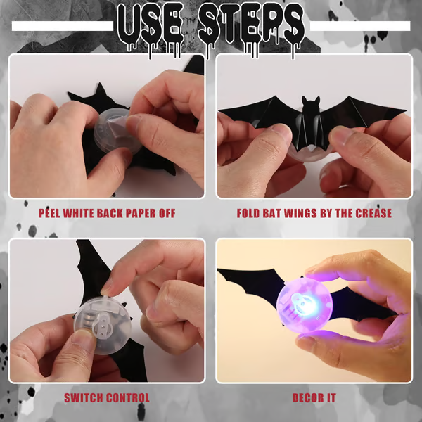 🎅Halloween 50% Off Sale🦇Halloween 3D Lighted Bats
