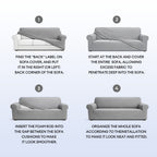 Herringbone Full Coverage Scratch-Resistant Sofa Protection Magic Stretch Couch Cover