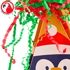 2884 Santa Penguin Christmas Crinkle Cone