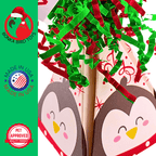 2745 Penguin Christmas Crinkle Cone
