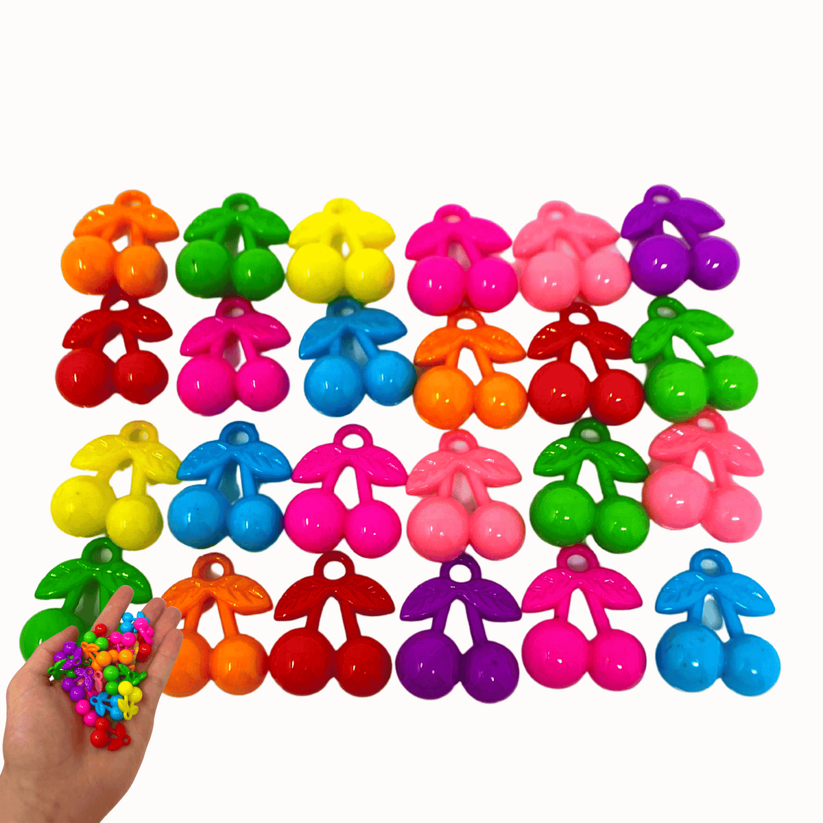 2952 PK24 Plastic Cherry Beads