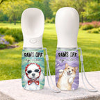 Paws Off - Personalized Pet Water Bottle With Drinking Feeder
