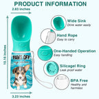 Paws Off - Personalized Pet Water Bottle With Drinking Feeder
