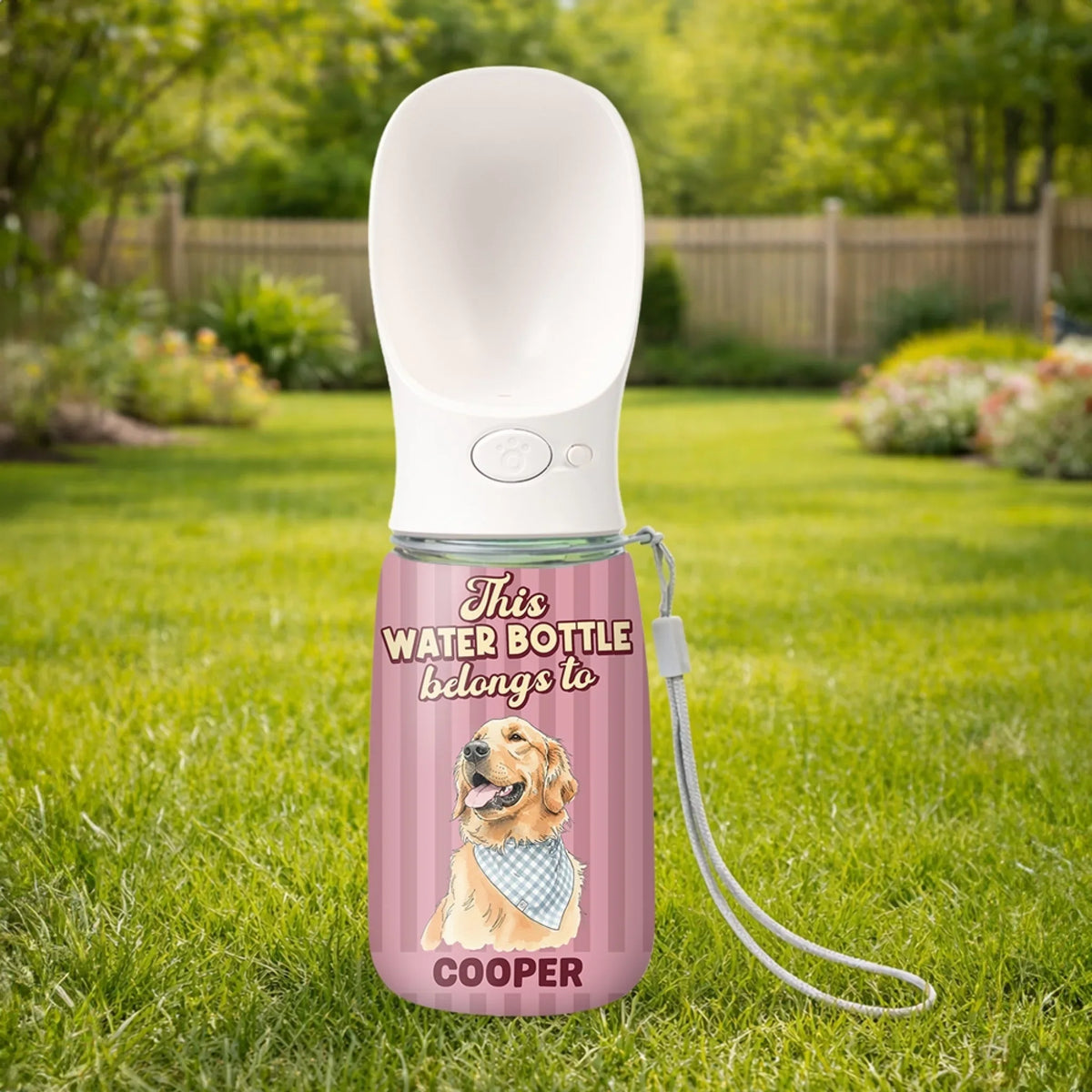 Bottle Belongs To Us - Personalized Pet Water Bottle With Drinking Feeder