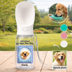 Water Tastes Better - Personalized Pet Water Bottle With Drinking Feeder