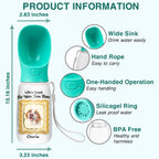 Water Tastes Better - Personalized Pet Water Bottle With Drinking Feeder