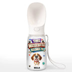 This Water Bottle Belongs To - Personalized Pet Water Bottle With Drinking Feeder