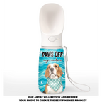 Paws Off - Personalized Pet Water Bottle With Drinking Feeder