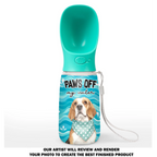 Paws Off - Personalized Pet Water Bottle With Drinking Feeder