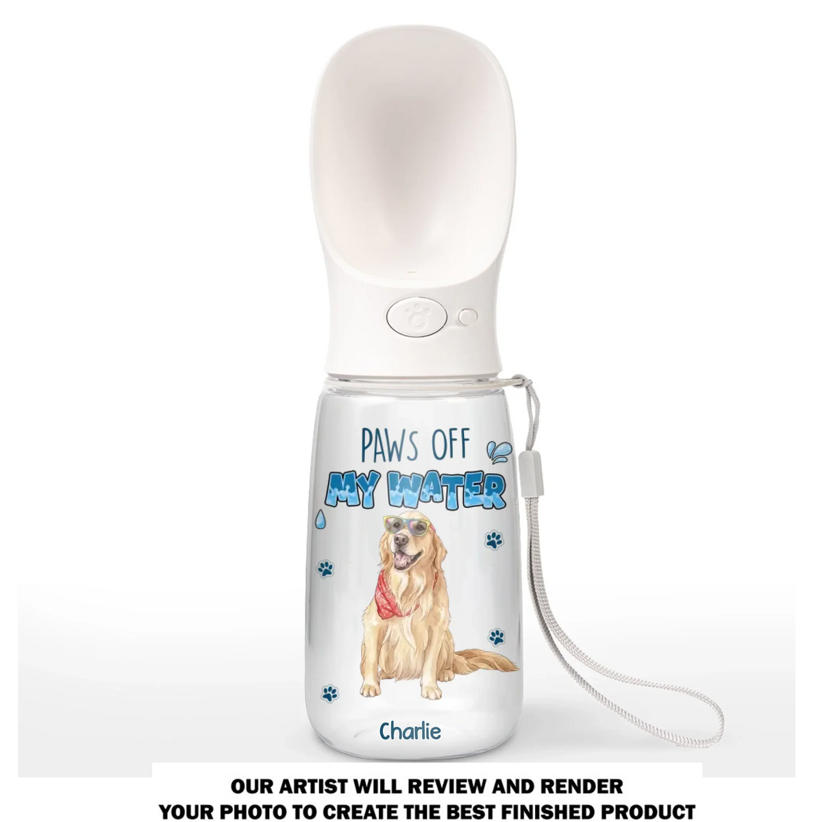 Give Me Water Human - Personalized Pet Water Bottle With Drinking Feeder