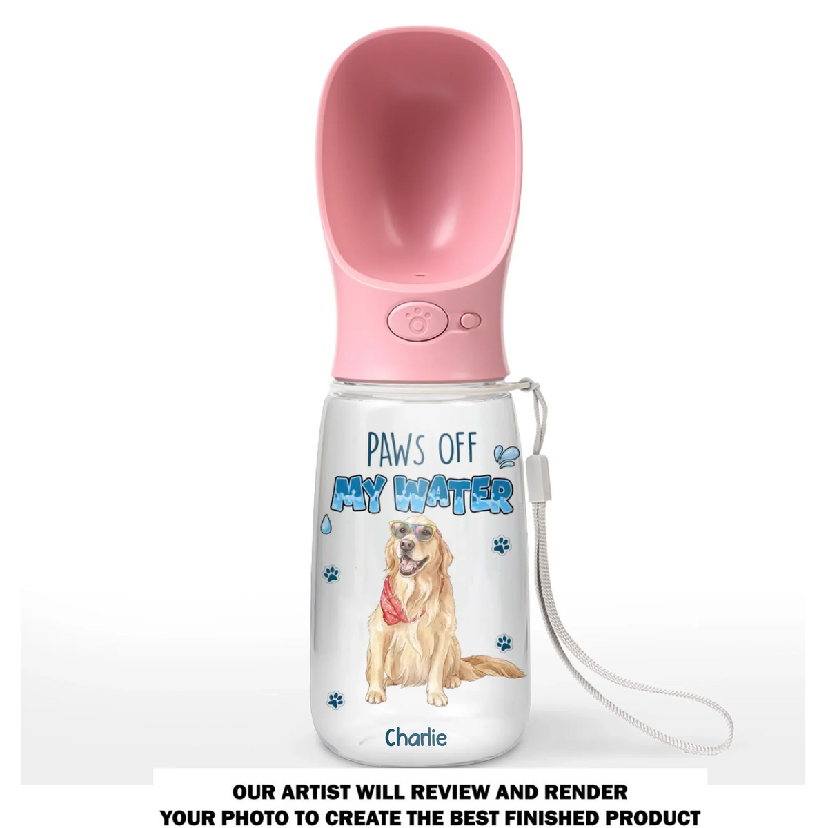 Give Me Water Human - Personalized Pet Water Bottle With Drinking Feeder