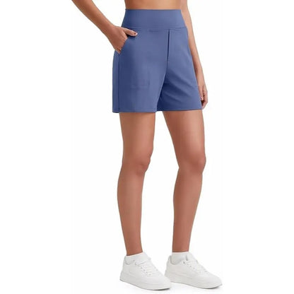 ⏳HOT SALE 70% OFF🔥 Women's High-Waist Bermuda Shorts with Pockets 🎯 | Running Yoga Casual Activewear 😎 | Buy 2 FREE Shipping – UK Stock! 🇬🇧