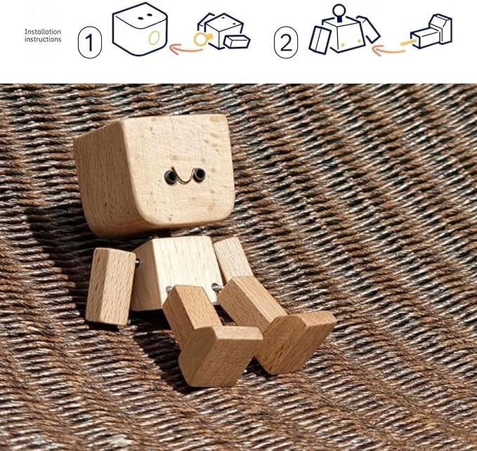 🎅🏻Christmas Sale 60% OFF🔥Charming Little Swaying Wooden Figure & 12PCS Magnetic Expressions