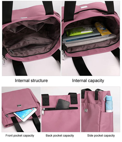 ⏰Hot Sale-2024 Large Capacity Waterproof Multi Pocket Nylon Shoulder Bag👜
