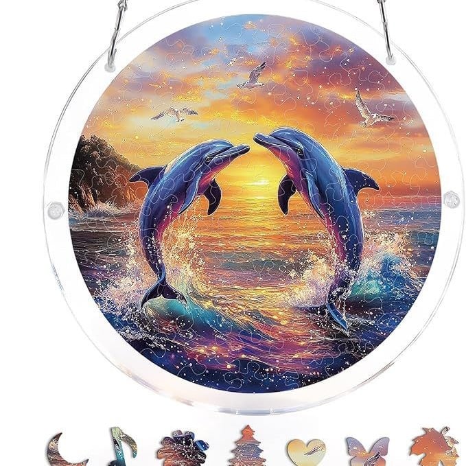🔥LAST DAY 70% OFF 🧩Acrylic 80 Pcs Puzzle✨Suncatcher Hanging Ornament