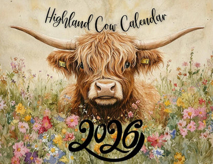 🏆Flash Sale⚡10K+ SOLD! Almost Gone-🐮Highland Cow Calendar 2026 📅