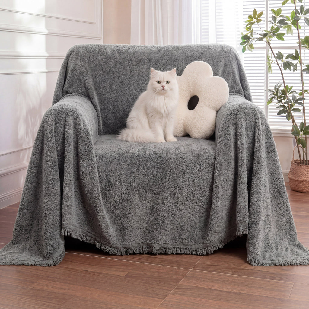 Soft Plush Water-resistant Multi-Purpose Furniture Protection Armchair Cover