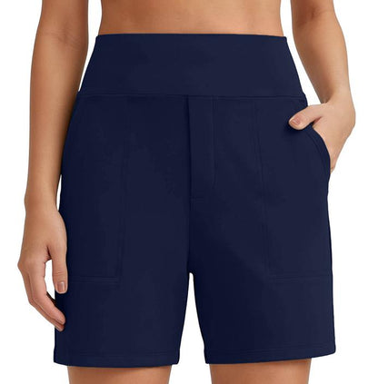 ⏳HOT SALE 70% OFF🔥 Women's High-Waist Bermuda Shorts with Pockets 🎯 | Running Yoga Casual Activewear 😎 | Buy 2 FREE Shipping – UK Stock! 🇬🇧