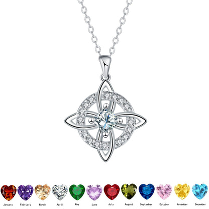 Mystical Birthstone Witches Knot Necklace – Natural Crystal🔮💞Protect Your Loved Ones