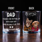 We Woof You With Love Upload Photo Version - Personalized Whiskey Glass