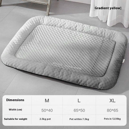 ⏳LAST DAY SALE ONLY￡9.99!!❄Pawchill™🇬🇧Pet Cooling Mat for Dogs & Cats 🐾  Naturally Cool Ice-Silk Pad • Breathable, Washable & Soft 🌿  For Floors, Sofas & Car Travel • Multiple Sizes • Gradient Colours ☀️🐶🐱