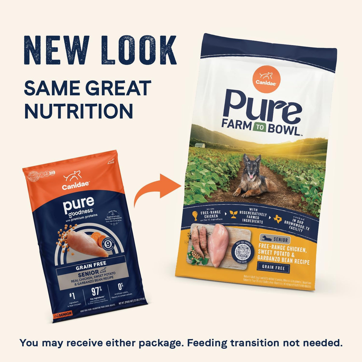 Canidae PURE Grain Free Senior Dry Dog Food - Chicken, Sweet Potato & Garbanzo Bean