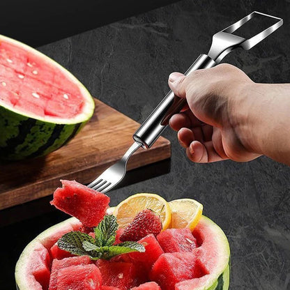 🍉 Effortless Fruit Prep-50% OFF-✨2-in-1 Fruit Cutter & Fork – For Quick and Easy Fruit Serving!🍓
