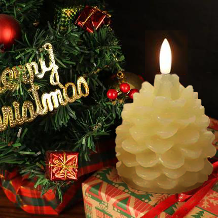 ⛄Christmas Special Sale🔥Flameless Pinecone Candles Battery Operated