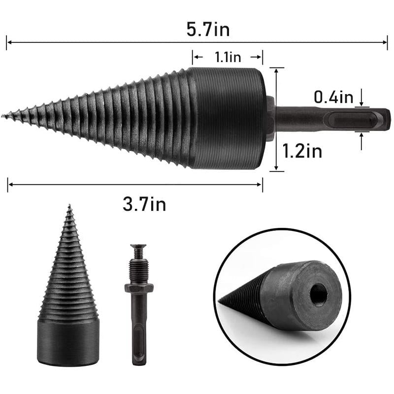 🔥Christmas Hot Sale🔥👉Hex Shank Firewood Drill Bit🪓😮