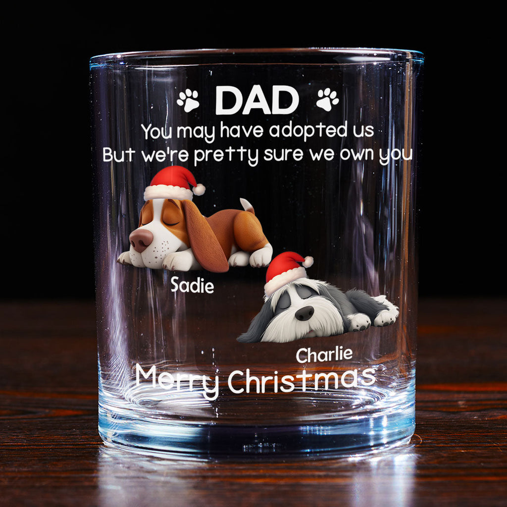 I Own You For Sure Snow Ver - Personalized Whiskey Glass