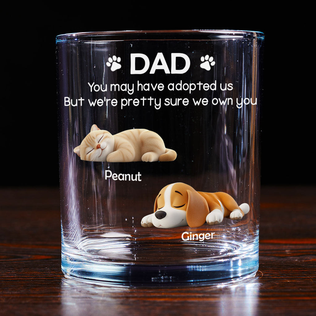 I Own You For Sure Fur Version 2 - Personalized Whiskey Glass