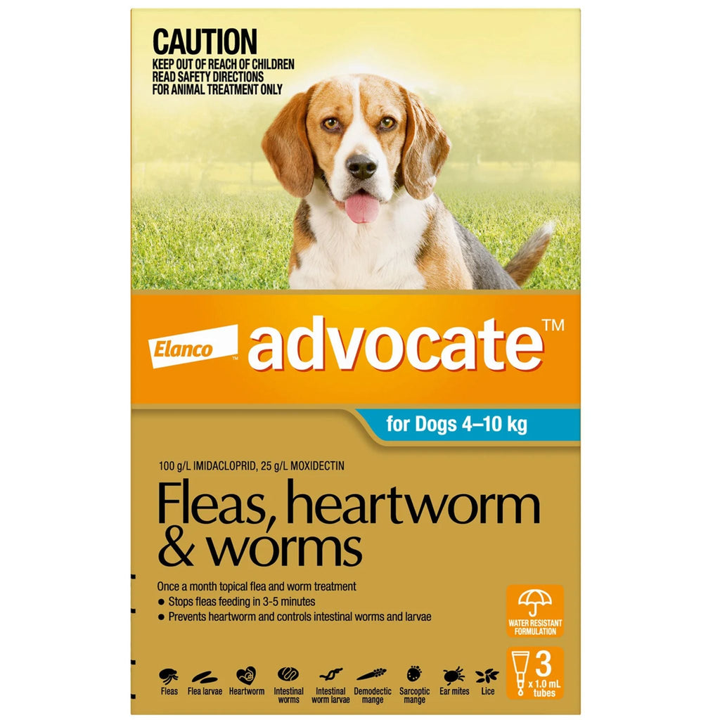 Advocate for Dogs 4-10Kg Aqua