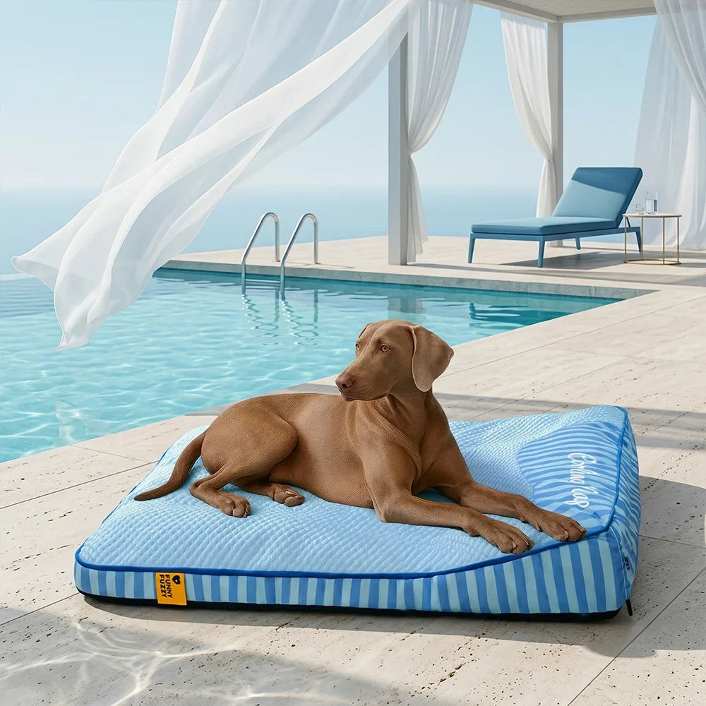 Extra Large Cooling Washable Rectangle Orthopedic Outdoor Dog Bed