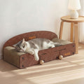 Cat Scratcher Scratching Board Corrugated Cardboard Scratch Bed Toy 2 Balls
