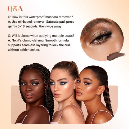 ✨LAST DAY BUY 1 GET 1 FREE!!✨Ultimate Waterproof & Sweatproof Lengthening & Curling Mascara👁️