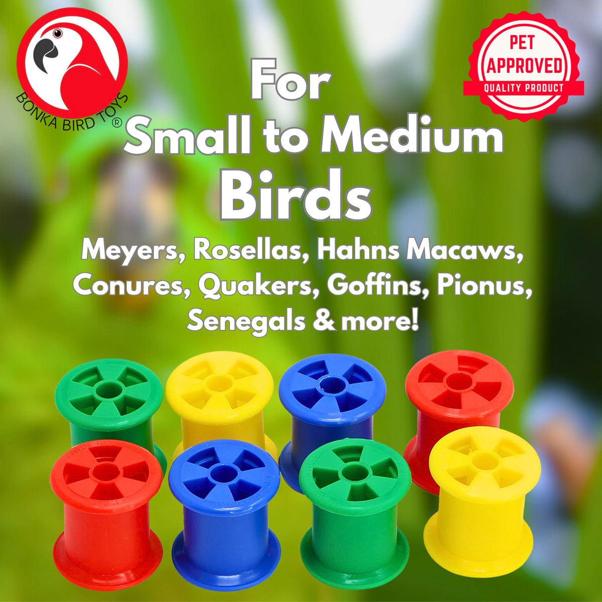 1490 Colored Plastic Bobbin Spools