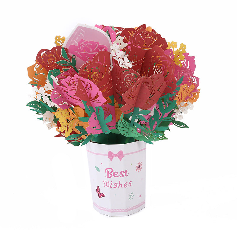 🏆35K+ SOLD! 🌼💌 Forever-Blooming 3D Flower Pop-Up Card– Personalized Love Message & Everlasting Bloom 🎁
