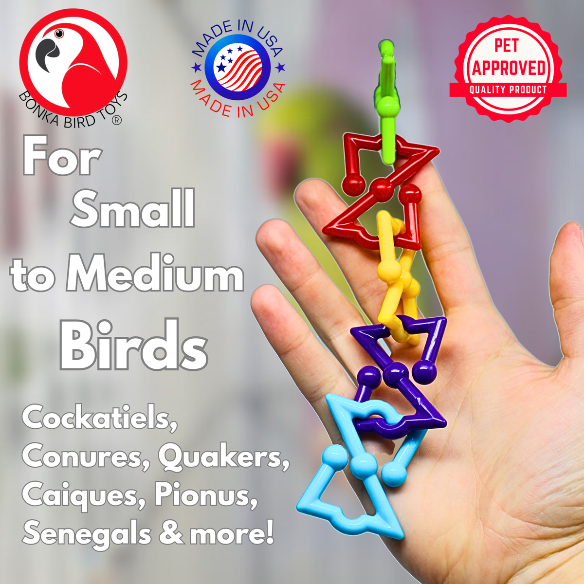 3638 Small Z Link Multiple Use Bird Toy