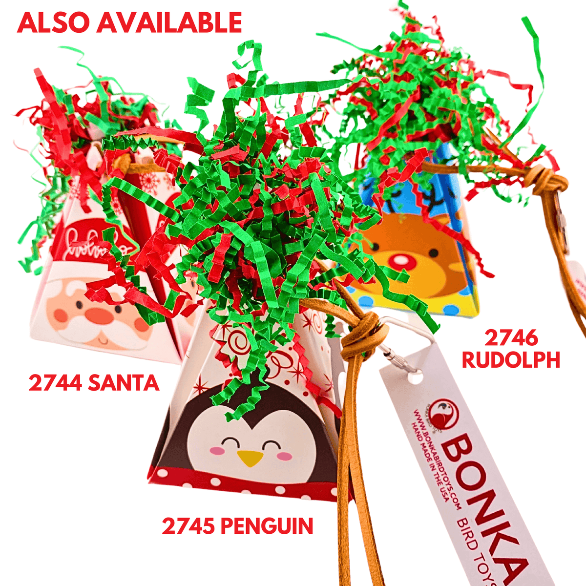 2745 Penguin Christmas Crinkle Cone