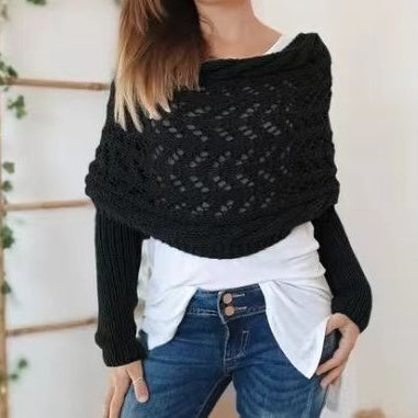 🔥Buy 2 Free Shipping✈️Women’s Knitted Cut-Out Shawl Poncho Wrap