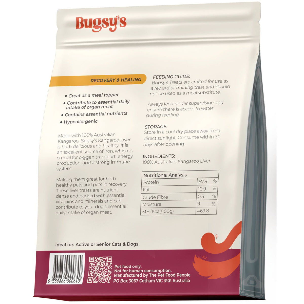 Bugsy's Kangaroo Liver Pet Treats