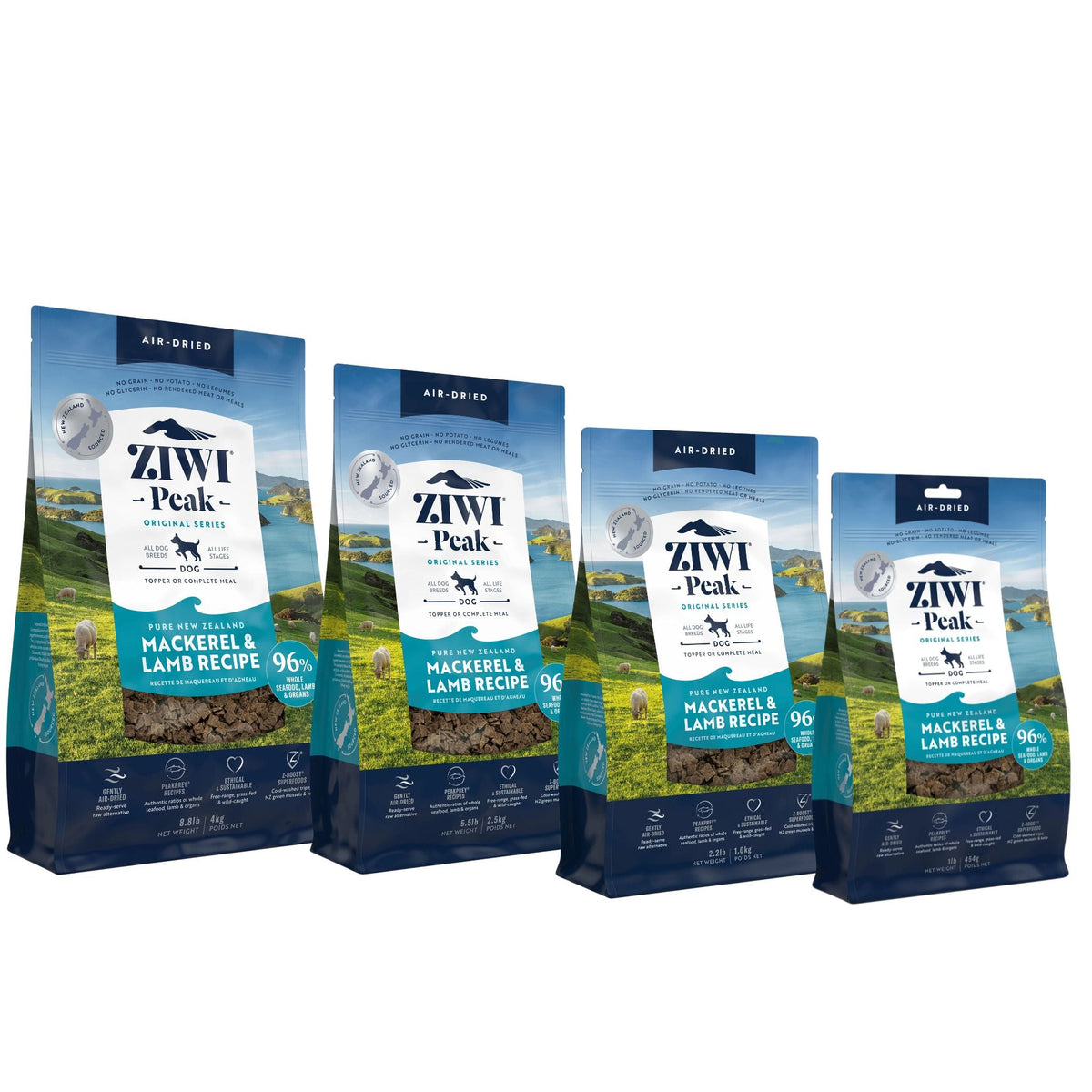 ZIWI Peak Dog Food Air Dried Mackerel and Lamb