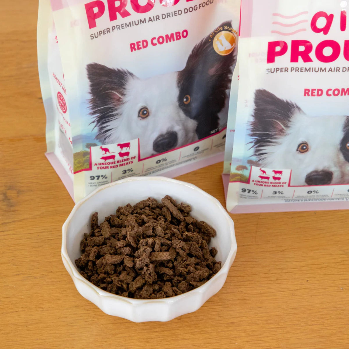 Air Proudi Premium Air Dried Dog Food Red Combo