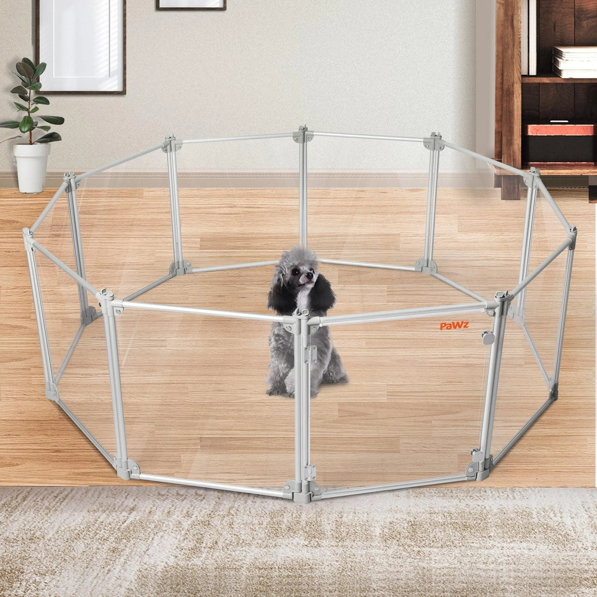 Pet Playpen Transparent Acrylic Clear Folding Dog Fence Kennel