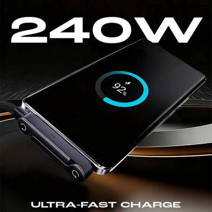 🎁Year-End Sale 70% OFF🏆⚡2-in-1 Fast Charging Cable with Adjustable Phone Stand